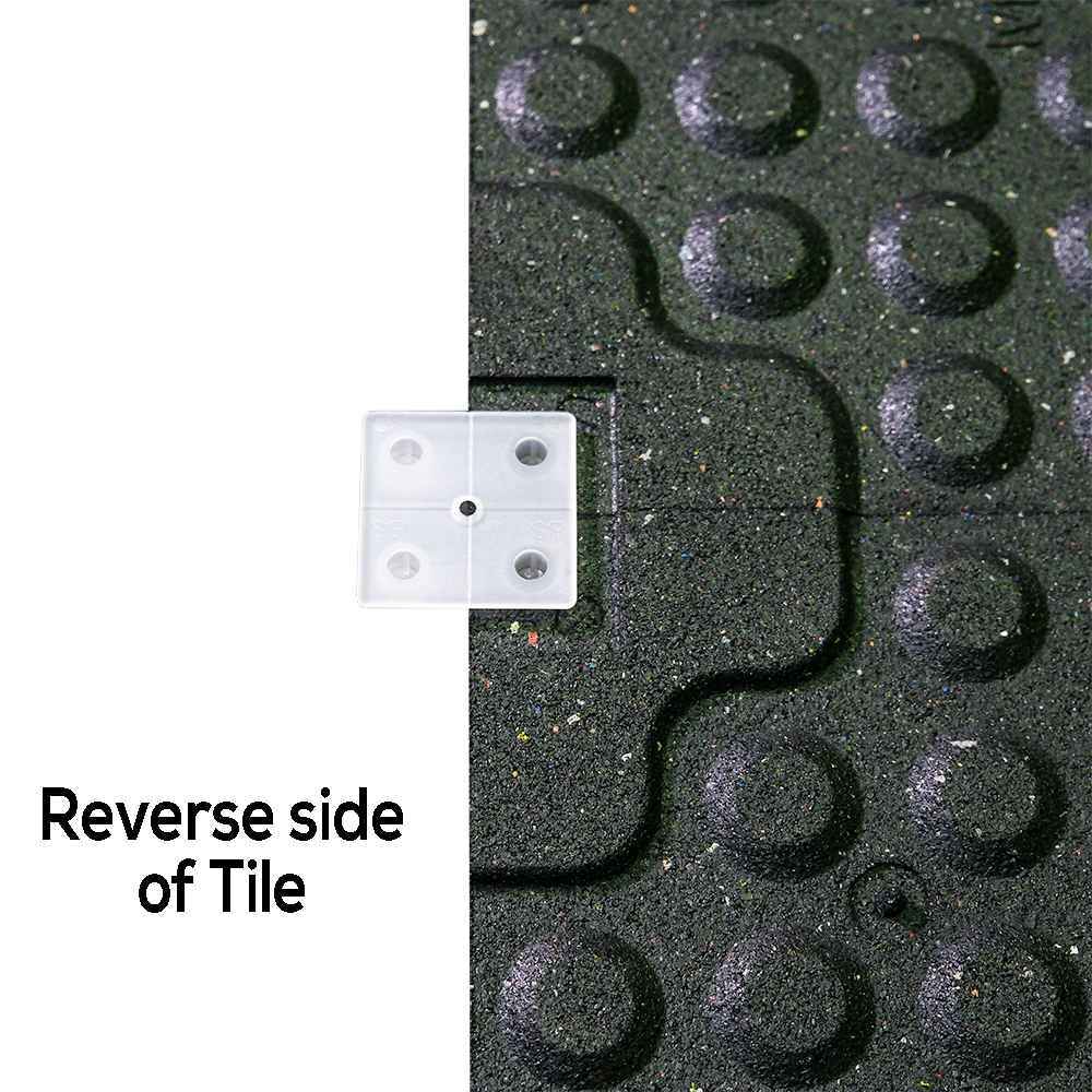 20mm Premium Black Rubber Tile (1m x 0.5m / Blue Fleck)