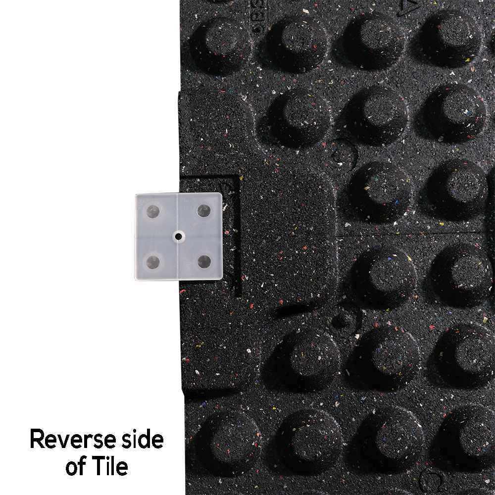 30mm Premium Black Rubber Gym Floor Tile (1m x 0.5m / Black)
