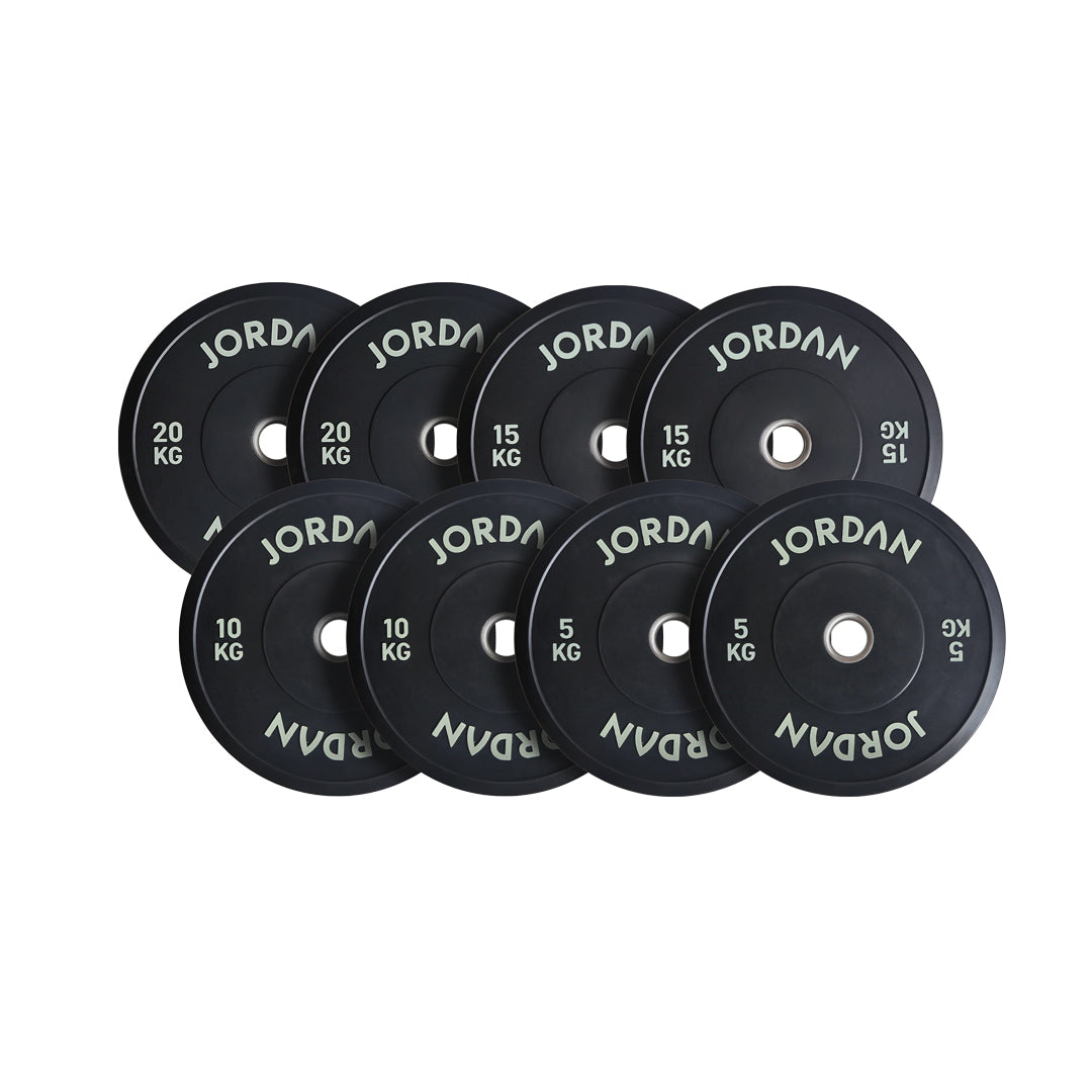 JORDAN® Black Rubber Bumper Weight Plates - NEW DESIGN