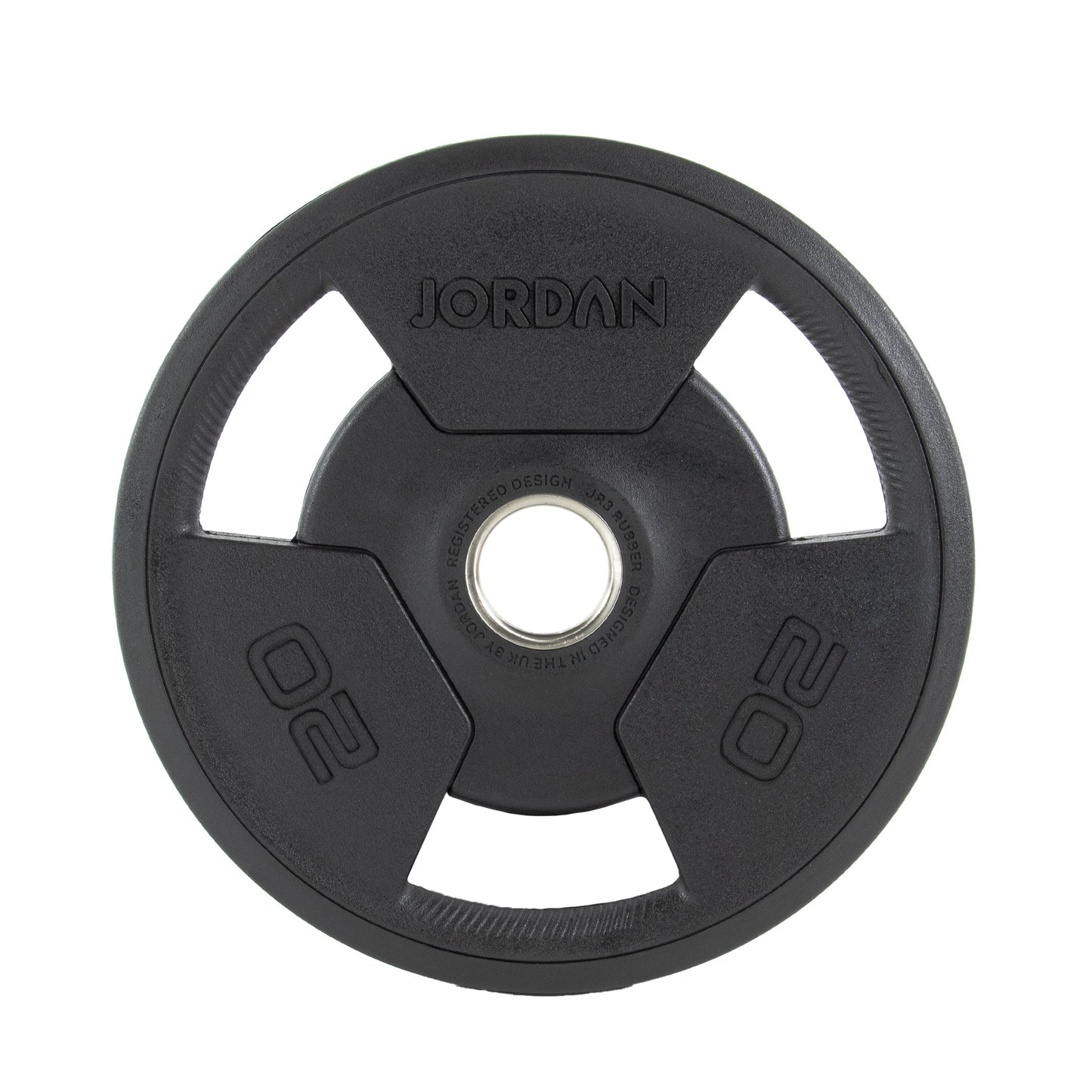 JORDAN® Rubber Tri-Grip Olympic Weight Plates - NEW DESIGN
