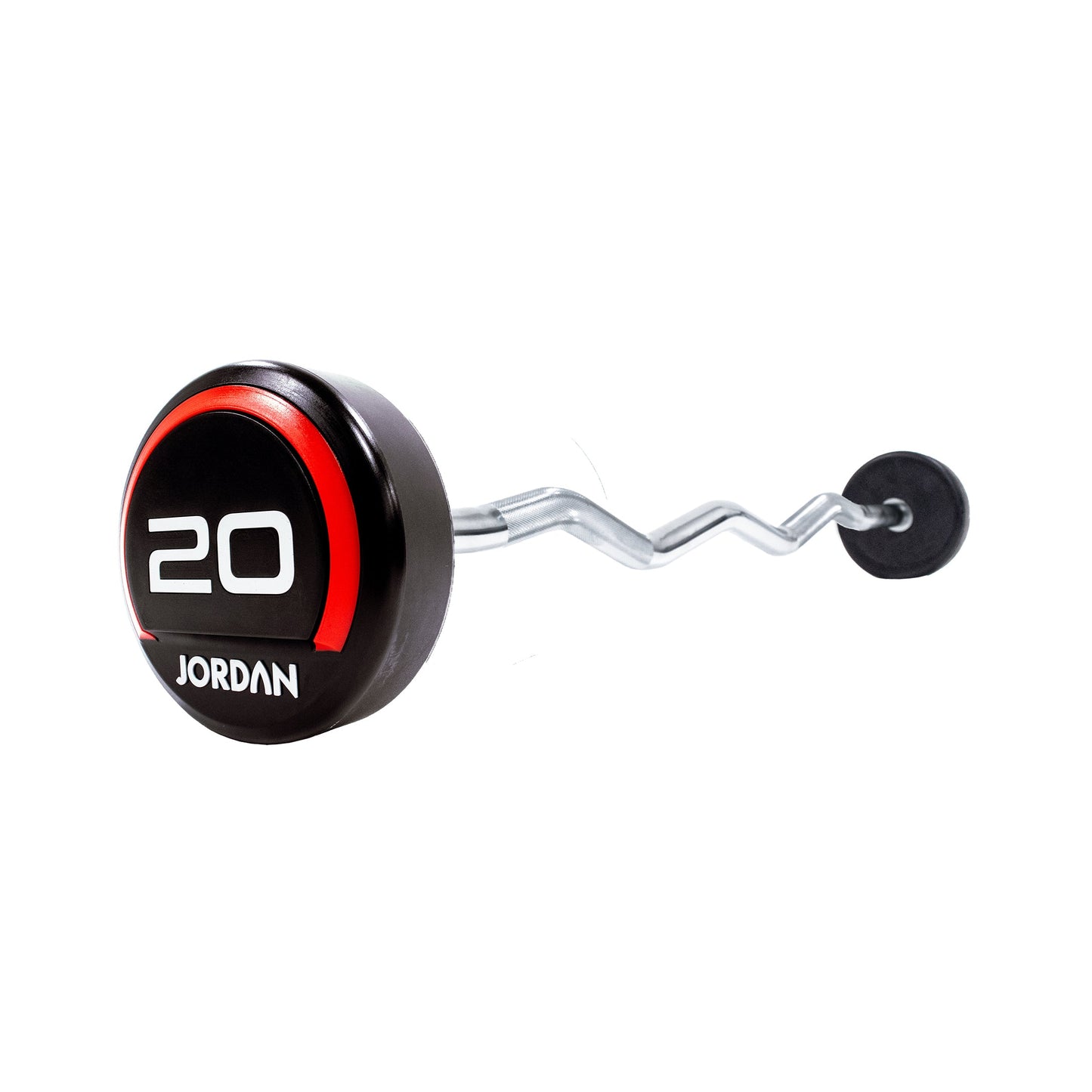 JORDAN® Fixed Barbells - Curl Bar Urethane (Red)