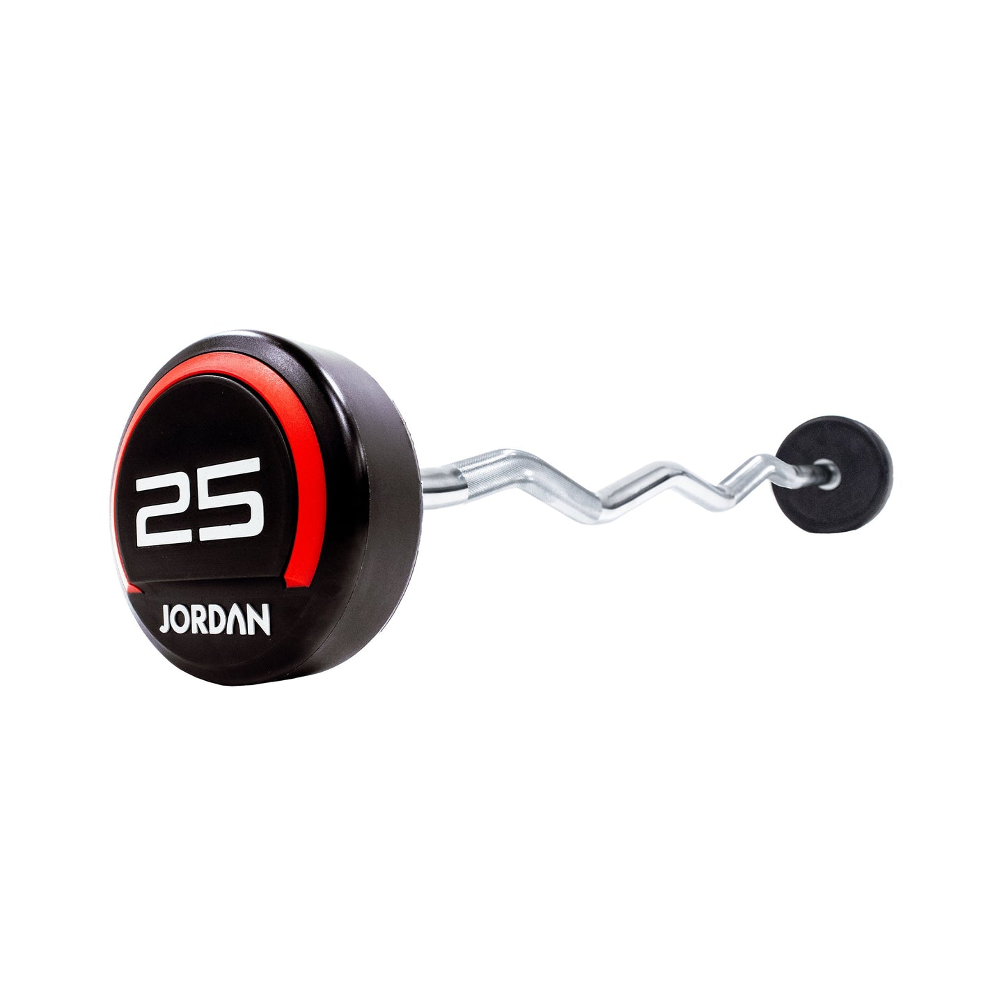 JORDAN® Fixed Barbells - Curl Bar Urethane (Red)