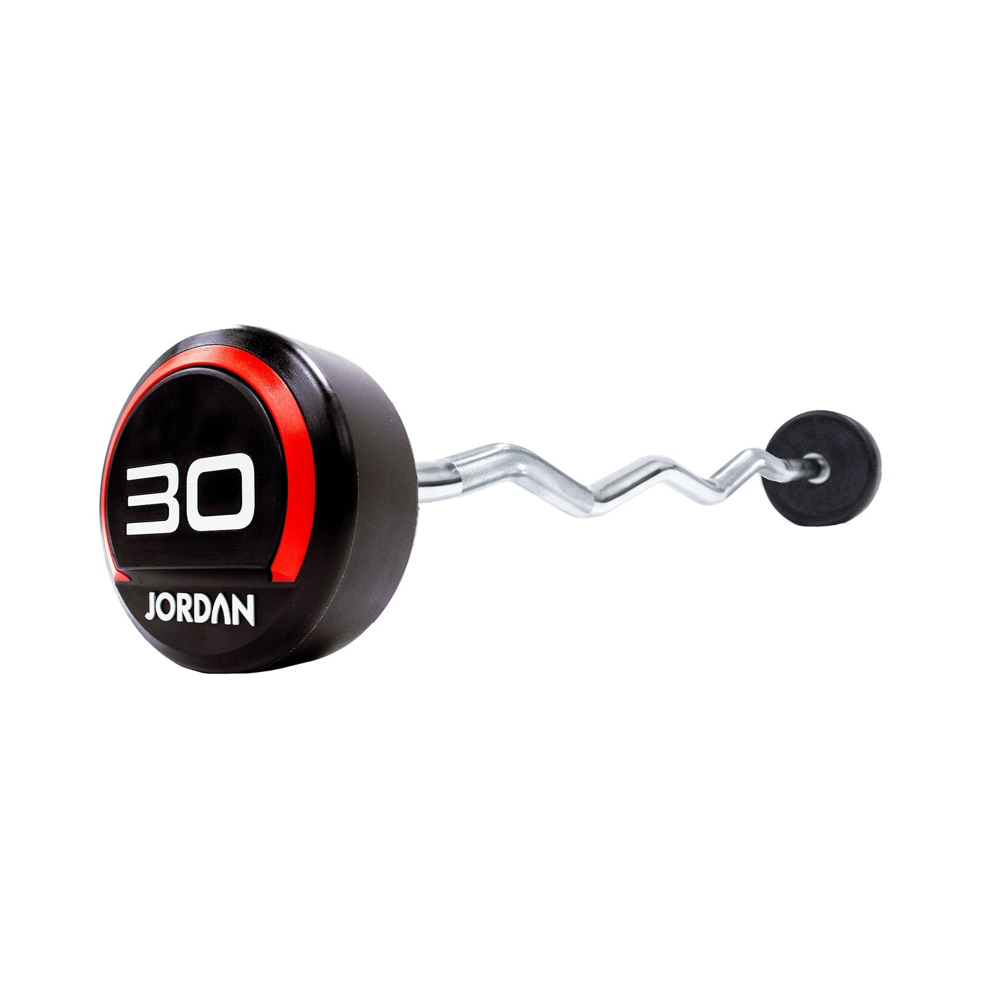 JORDAN® Fixed Barbells - Curl Bar Urethane (Red)