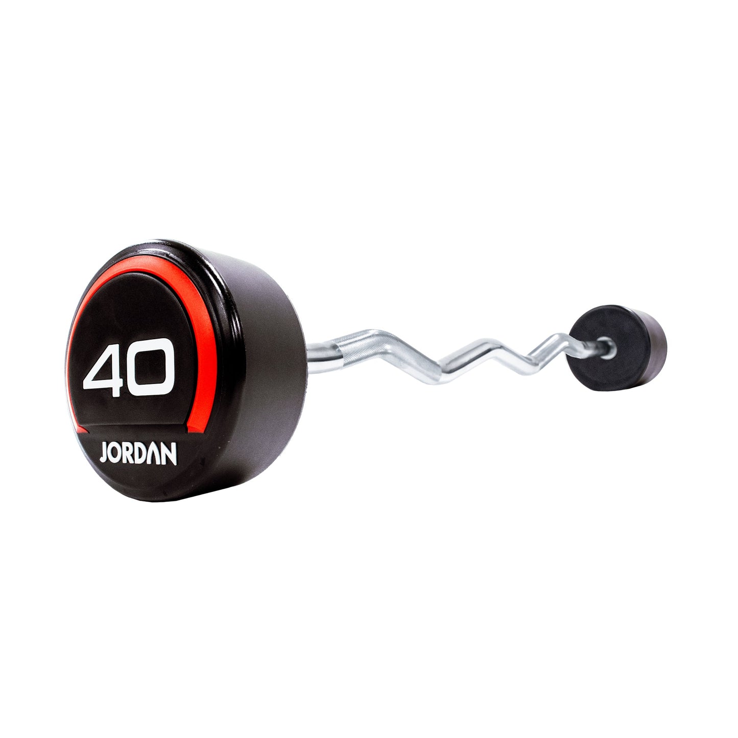 JORDAN® Fixed Barbells - Curl Bar Urethane (Red)