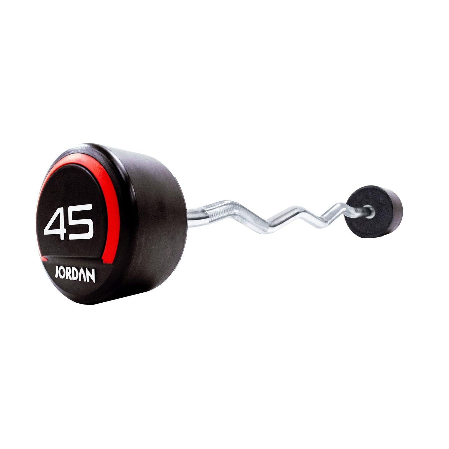 JORDAN® Fixed Barbells - Curl Bar Urethane (Red)