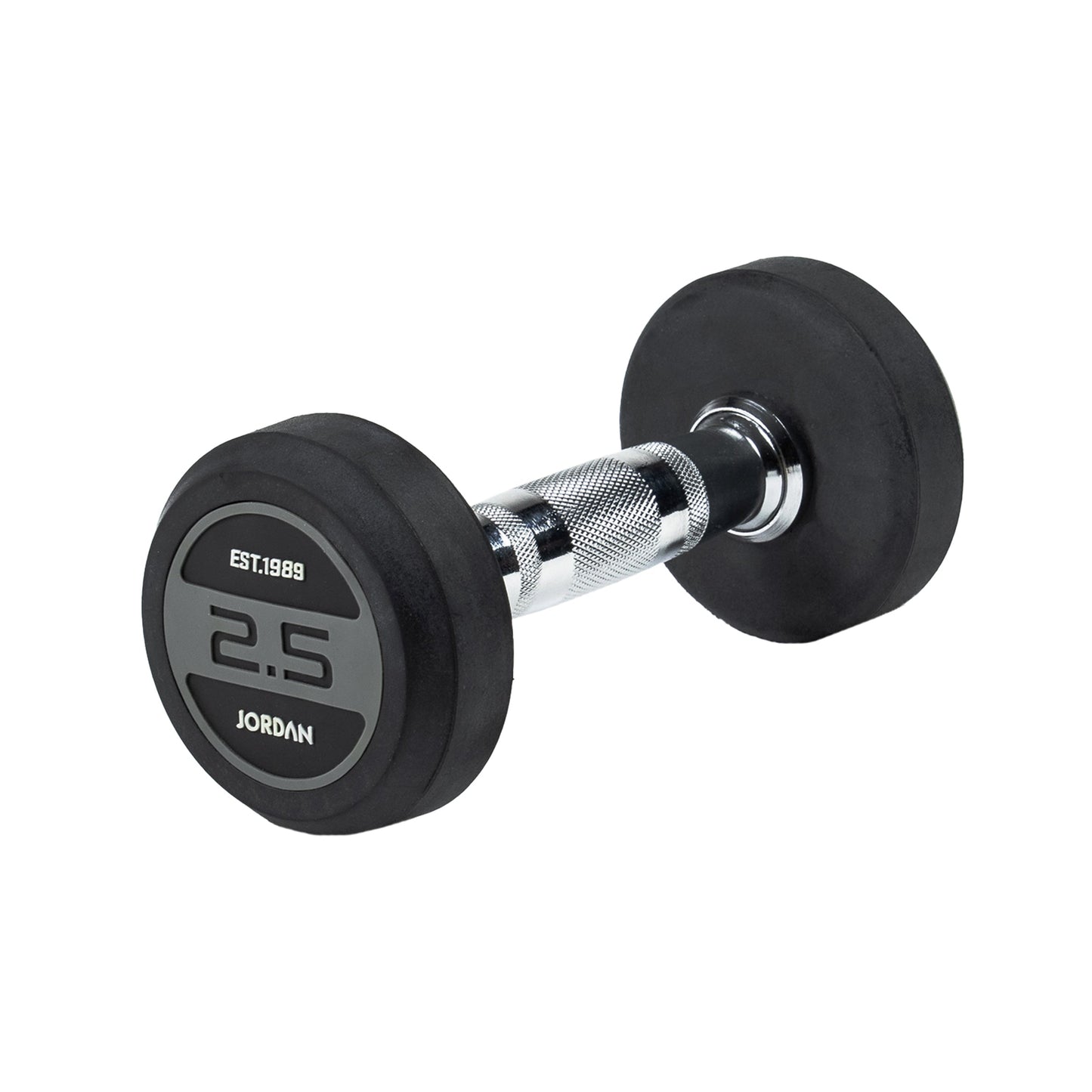 JORDAN® Rubber Dumbbells - Up to 50kg (Grey)