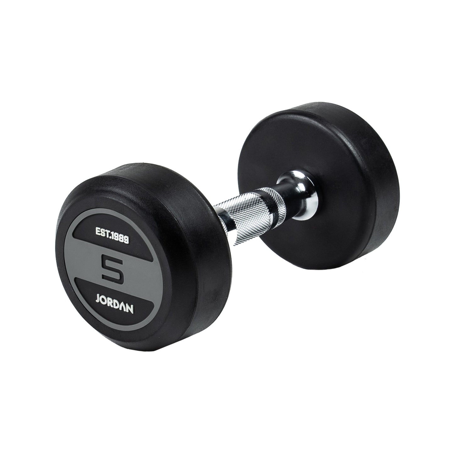 JORDAN® Rubber Dumbbells - Up to 50kg (Grey)