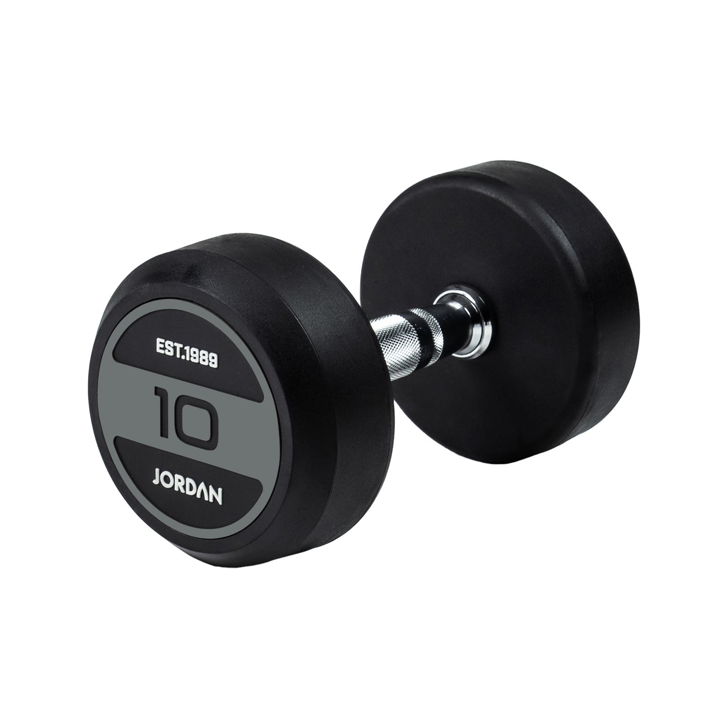 JORDAN® Rubber Dumbbells - Up to 50kg (Grey)