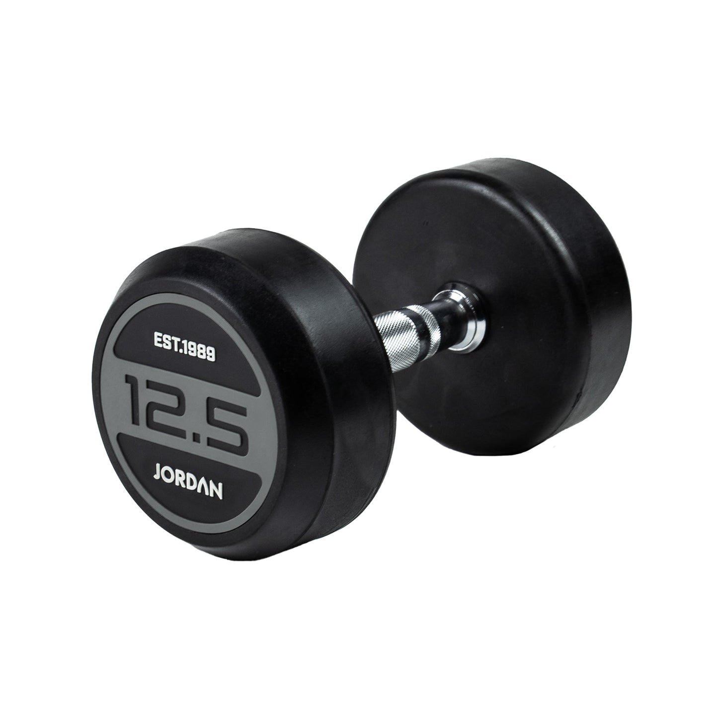 JORDAN® Rubber Dumbbells - Up to 50kg (Grey)
