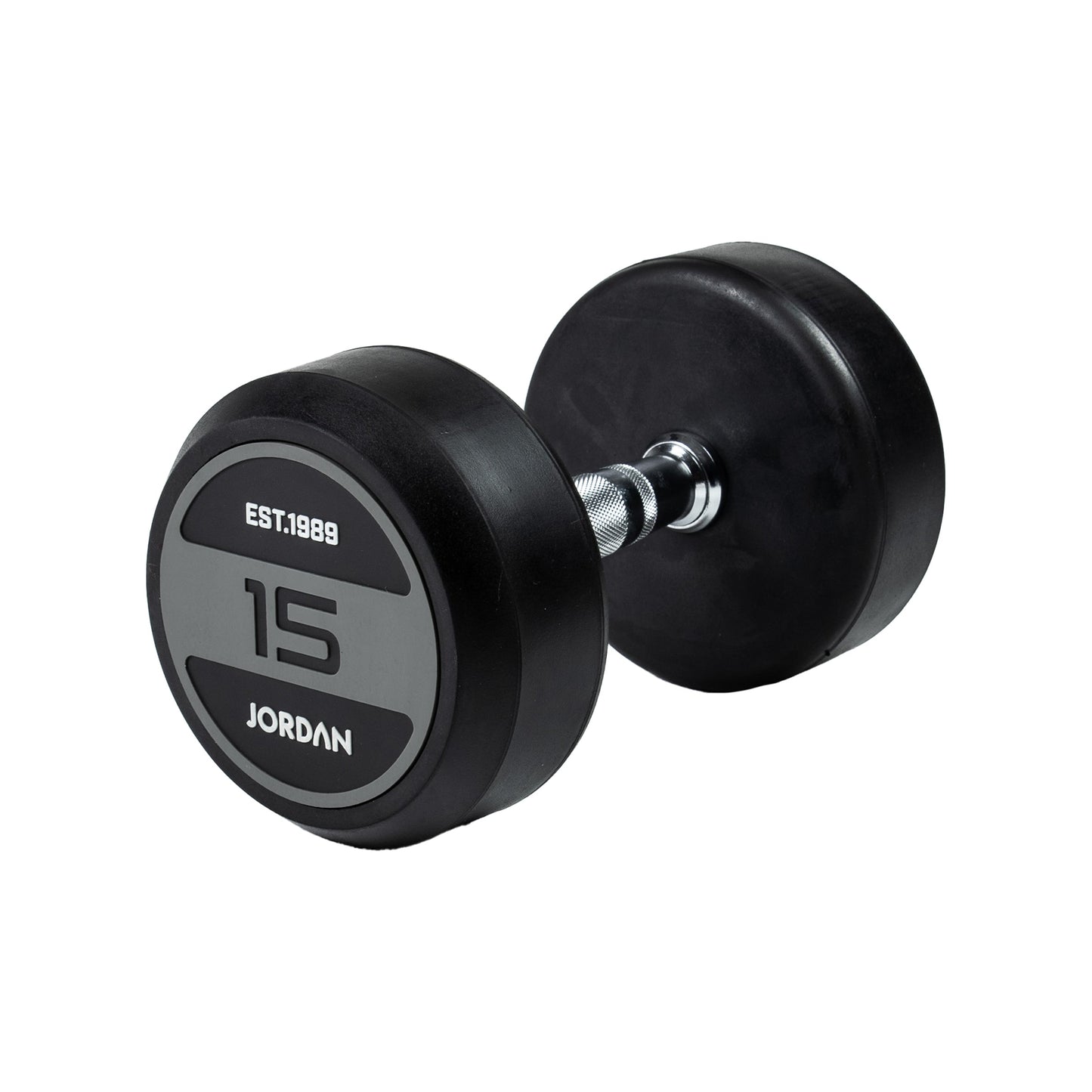 JORDAN® Rubber Dumbbells - Up to 50kg (Grey)
