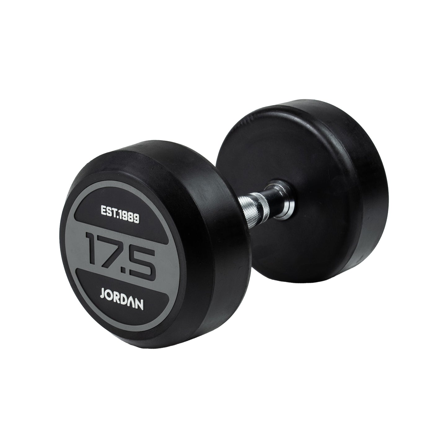 JORDAN® Rubber Dumbbells - Up to 50kg (Grey)