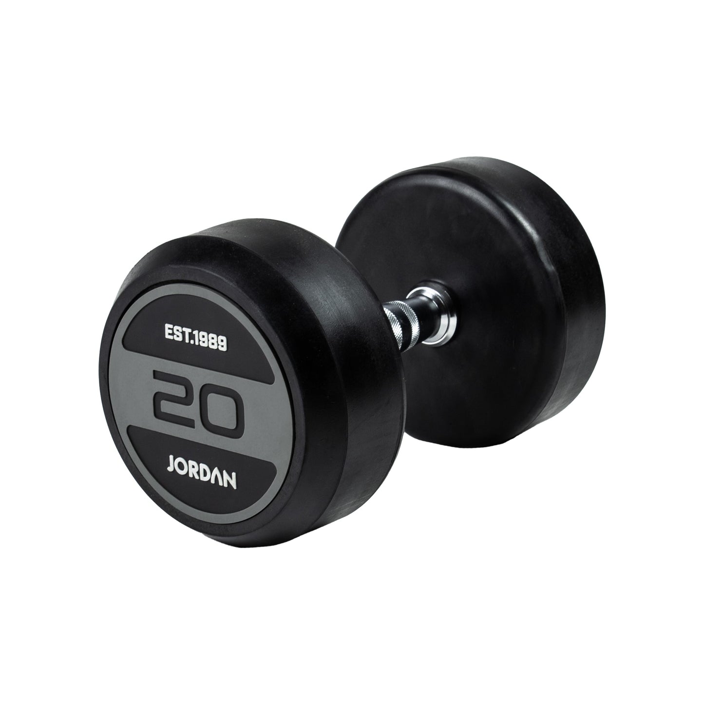 JORDAN® Rubber Dumbbells - Up to 50kg (Grey)