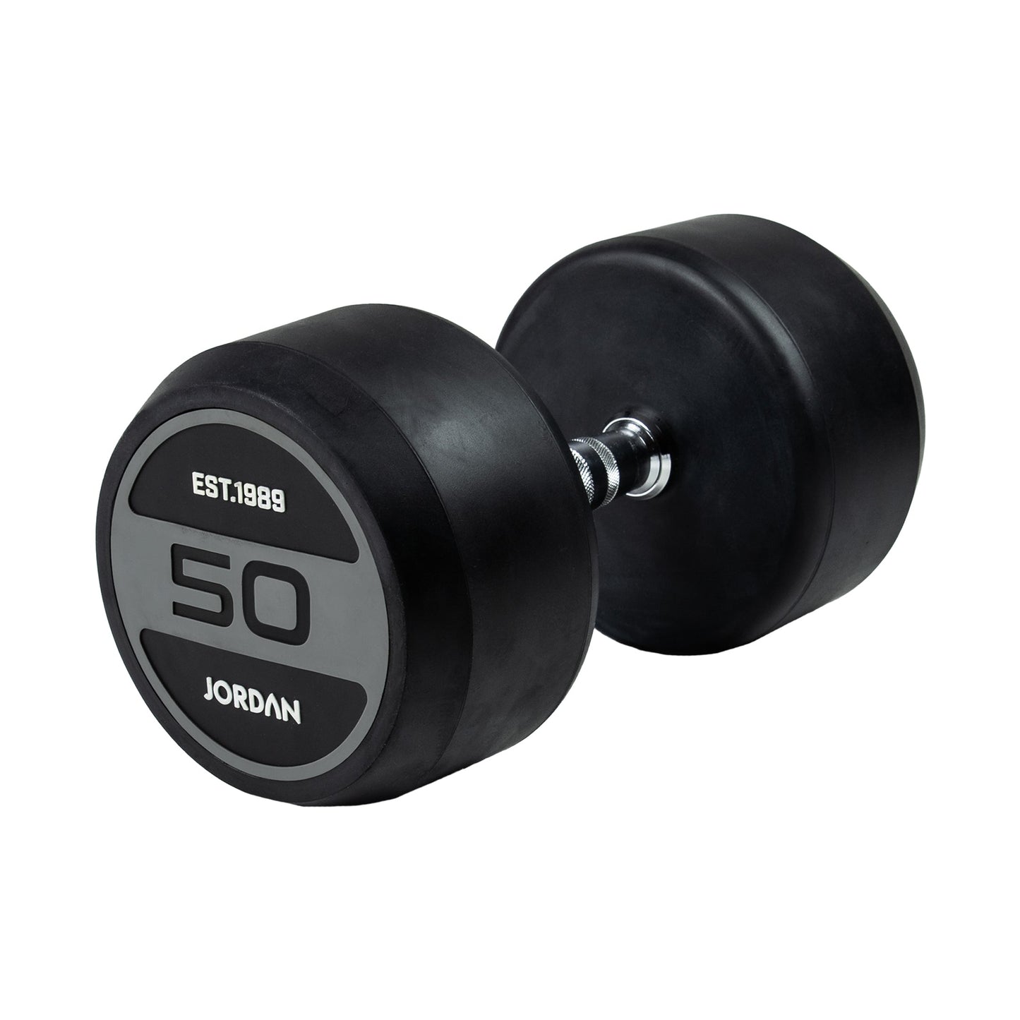 JORDAN® Rubber Dumbbells - Up to 50kg (Grey)