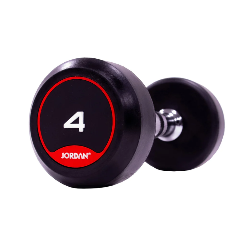 JORDAN® Rubber Dumbbells - Up to 50kg (Red)