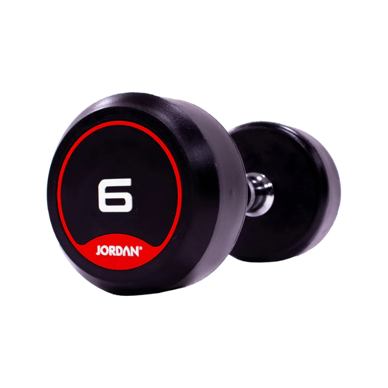 JORDAN® Rubber Dumbbells - Up to 50kg (Red)