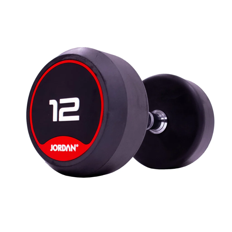 JORDAN® Rubber Dumbbells - Up to 50kg (Red)