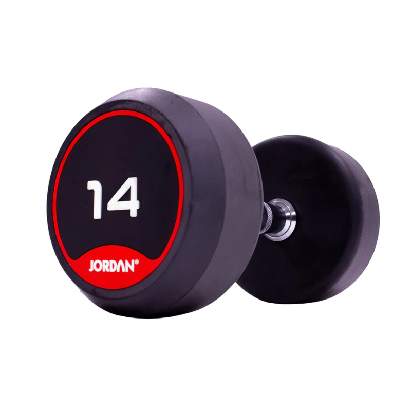 JORDAN® Rubber Dumbbells - Up to 50kg (Red)