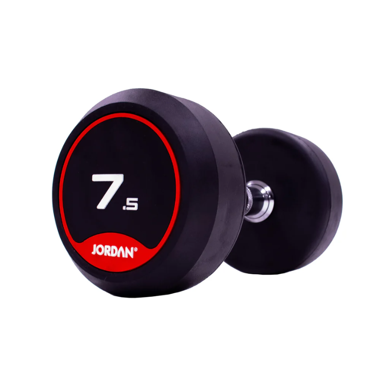 JORDAN® Rubber Dumbbells - Up to 50kg (Red)
