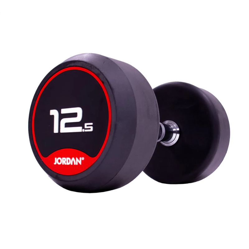 JORDAN® Rubber Dumbbells - Up to 50kg (Red)