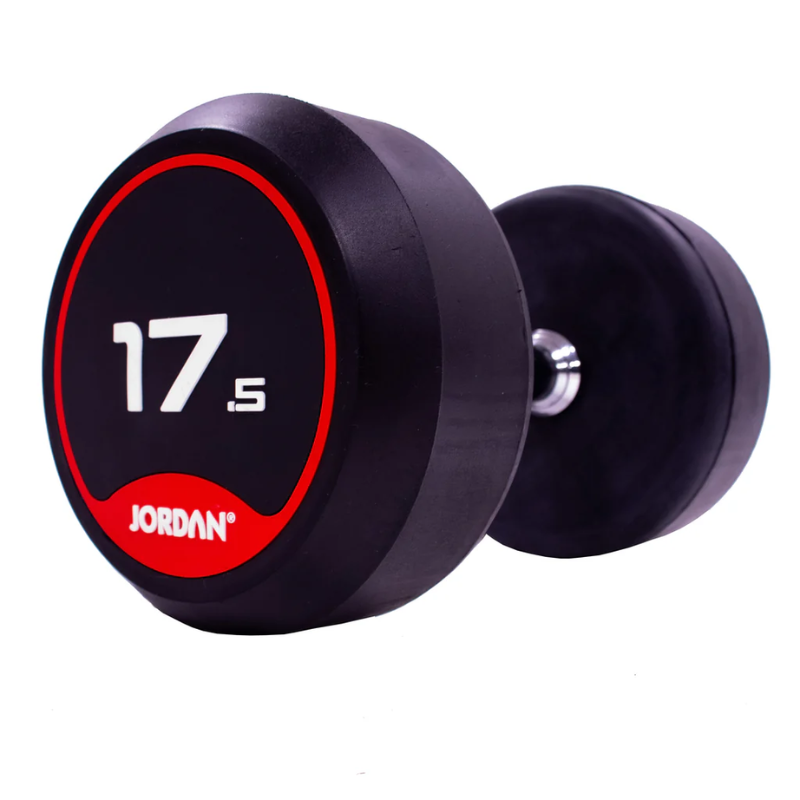 JORDAN® Rubber Dumbbells - Up to 50kg (Red)