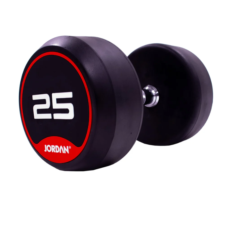 JORDAN® Rubber Dumbbells - Up to 50kg (Red)
