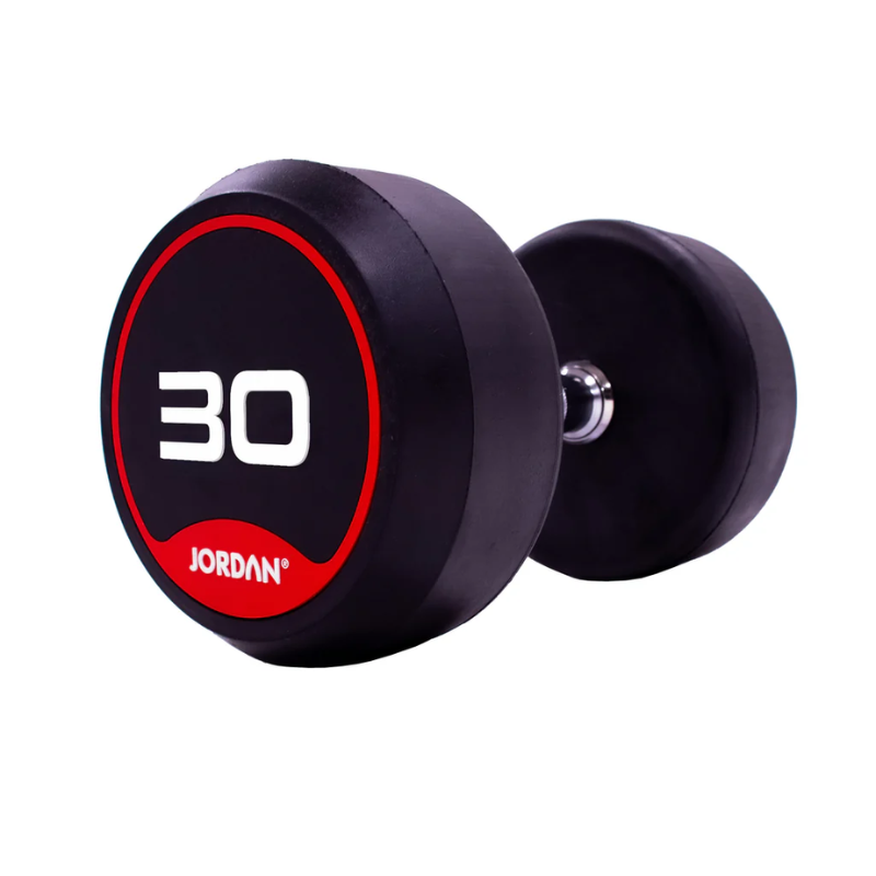 JORDAN® Rubber Dumbbells - Up to 50kg (Red)