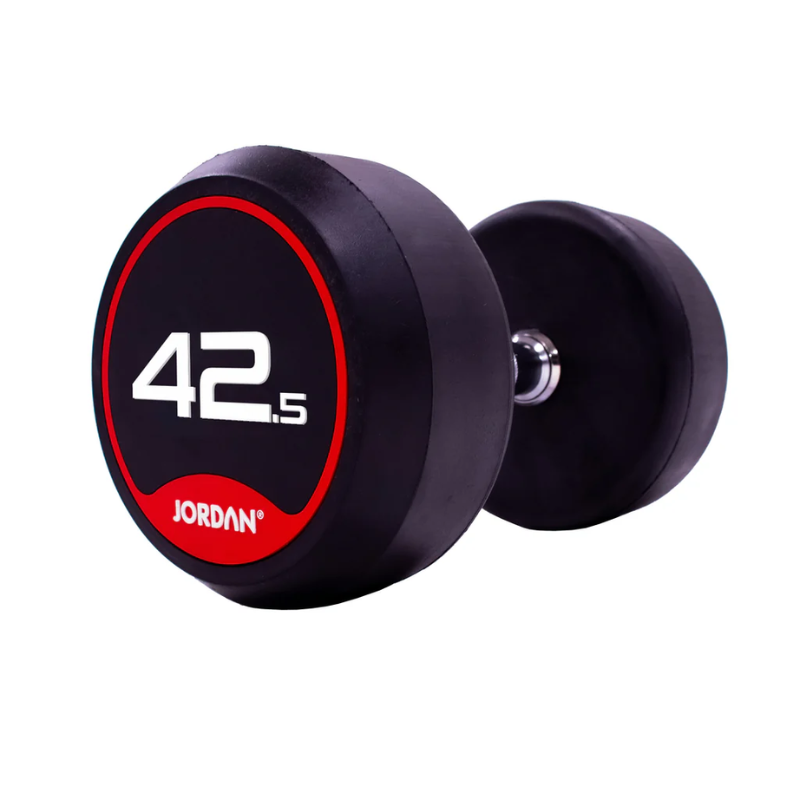 JORDAN® Rubber Dumbbells - Up to 50kg (Red)