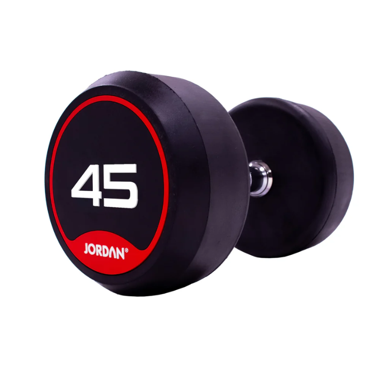 JORDAN® Rubber Dumbbells - Up to 50kg (Red)