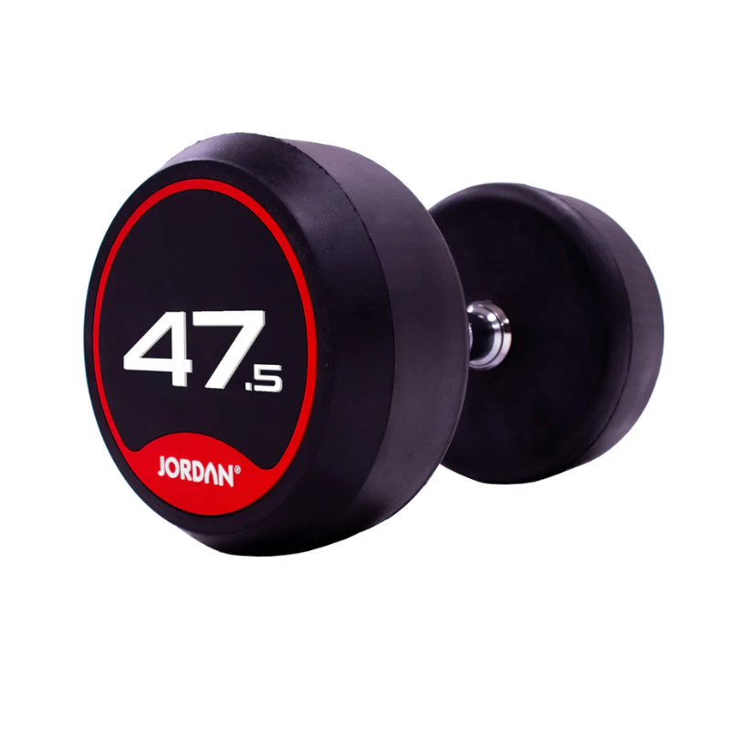 JORDAN® Rubber Dumbbells - Up to 50kg (Red)