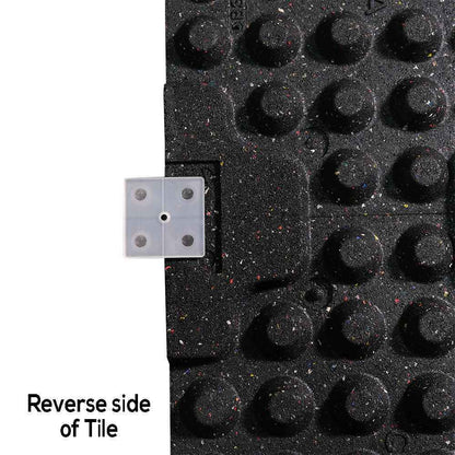 30mm Premium Black Rubber Tile (1m x 0.5m / Dark Grey Fleck)