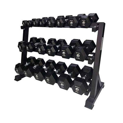 3 Tier Hex Dumbbell Rack