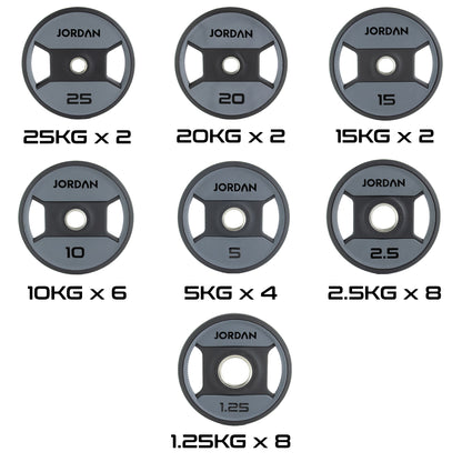 JORDAN® Urethane Dual Grip Olympic Plates - NEW DESIGN