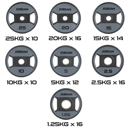 JORDAN® Urethane Dual Grip Olympic Plates - NEW DESIGN