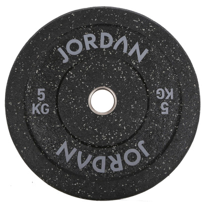 JORDAN® HG Black Rubber Bumper Weight Plates - Coloured Fleck