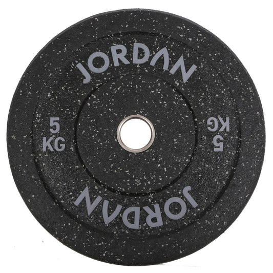 JORDAN® HG Black Rubber Bumper Weight Plates - Coloured Fleck