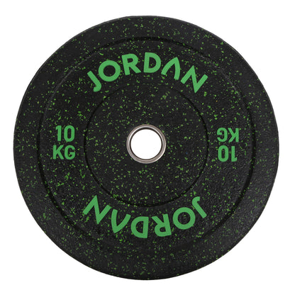 JORDAN® HG Black Rubber Bumper Weight Plates - Coloured Fleck