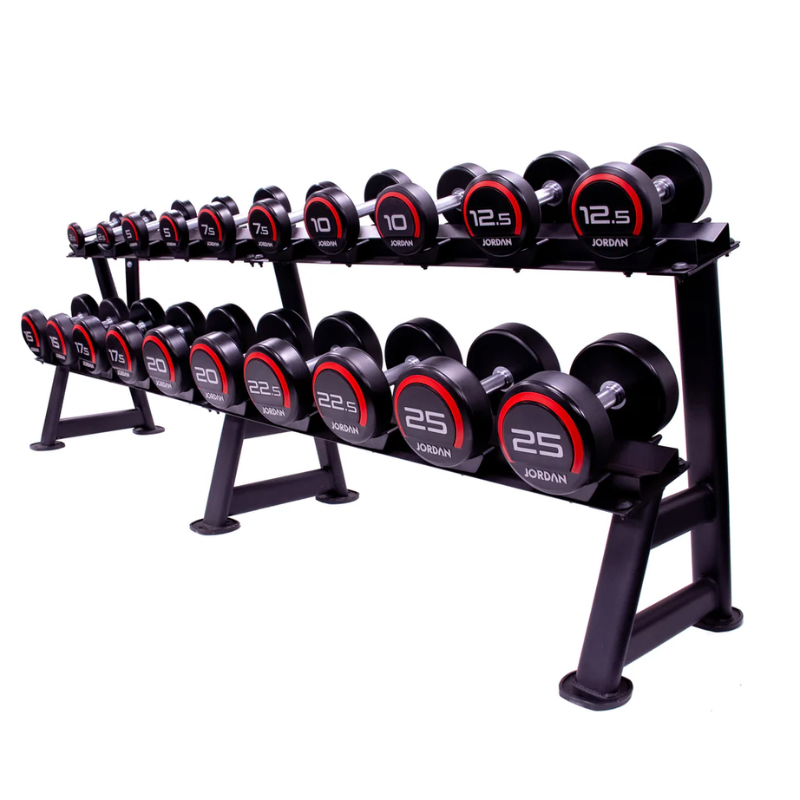 JORDAN® Urethane Dumbbells - Up to 50kg (Red)