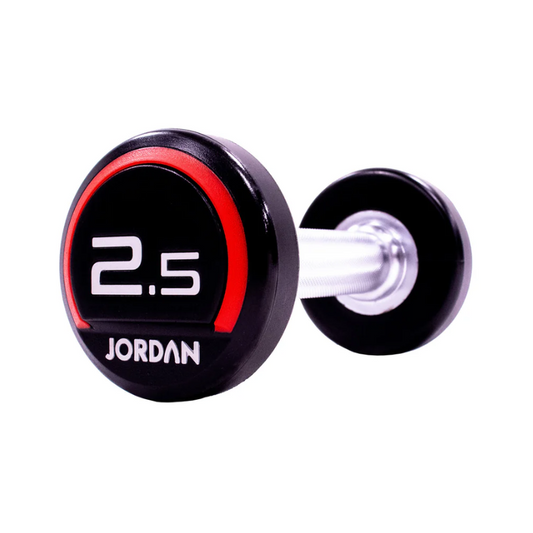 JORDAN® Urethane Dumbbells - Up to 50kg (Red)