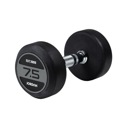 JORDAN® Rubber Dumbbells - Up to 50kg (Grey)