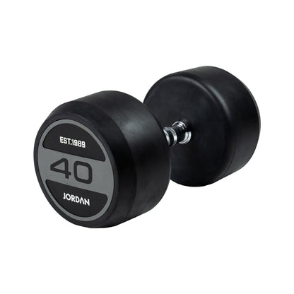 JORDAN® Rubber Dumbbells - Up to 50kg (Grey)
