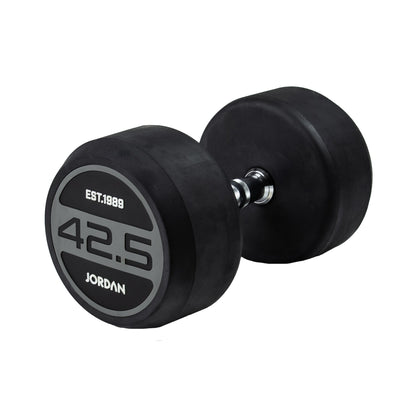 JORDAN® Rubber Dumbbells - Up to 50kg (Grey)