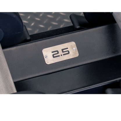 JORDAN® 10 Pair, 2 Tier Dumbbell Rack including Weight Labels (Oval Frame)