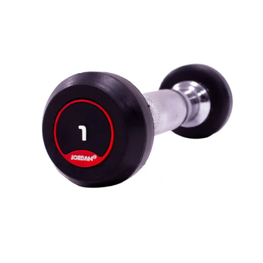 JORDAN® Rubber Dumbbells - Up to 50kg (Red)