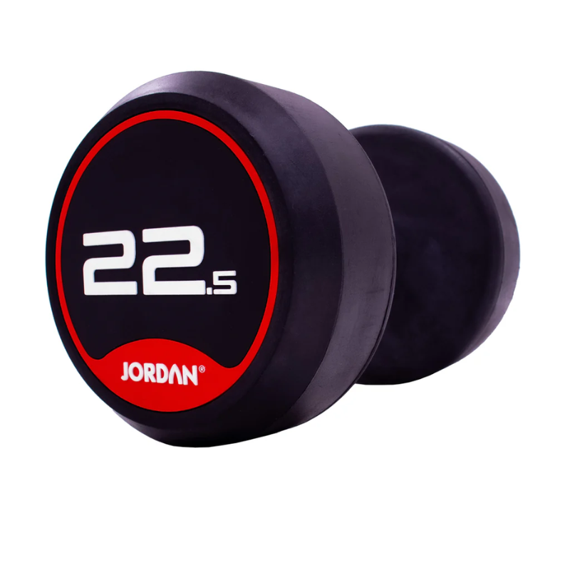 JORDAN® Rubber Dumbbells - Up to 50kg (Red)