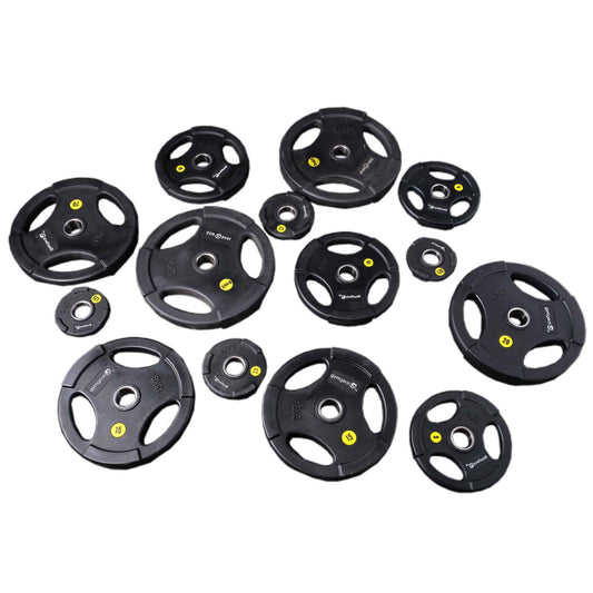Urethane Olympic Weight Plates (Tri-Grip) - 100kg Set