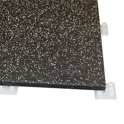 30mm Premium Black Rubber Tile (1m x 0.5m / Grey Fleck)